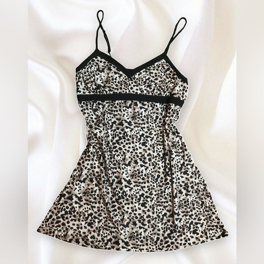 Cheetah Print Pink & White Night Gown